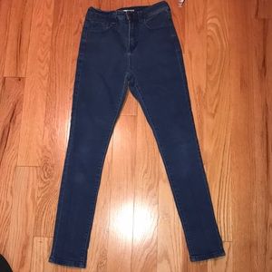 Blue skinny jeans